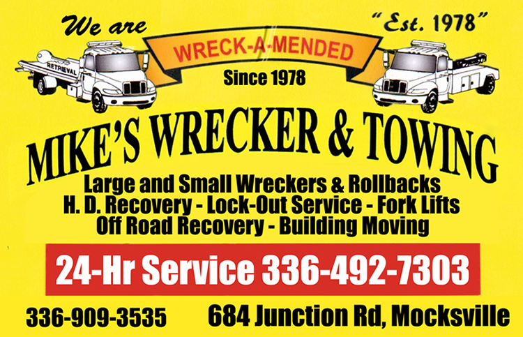 Mike's Wrecker & Towing in Davie County